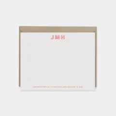 Modern Monogram Note Cards II