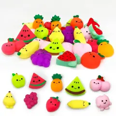 9 Pcs Fruit Squishy Mochi Toys