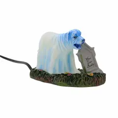 Department 56 Villages 1.75 In Buddy's Ghost Halloween Halloween Village , Halloween Decor Halloween Dog Graveyard Blue