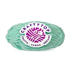 Craftytop&trade; Bulky Velvet Yarn #5 for Knitting & Crochet (Butterfly Mint)