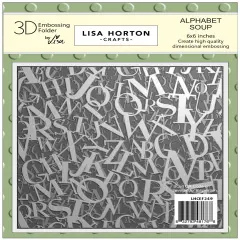 Lisa Horton CraftsEmbossing Folder-Alphabet Soup