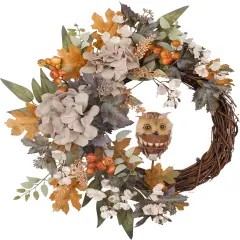 24" Fall Wreath for Front Door Original Design Autumn Wreath Decoration