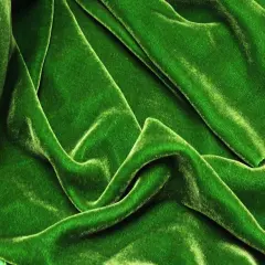 1 Yard Silk Rayon Velvet Fabric 45 Inches Width Kelly Green
