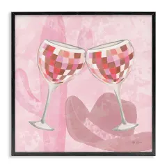 Stupell Industries Western Glam Cheers Glasses Framed Giclee By Yvette St. Amant