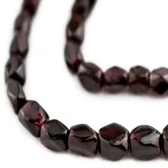 The Bead Chest Faceted Rectangle Garnet Beads (6mm)