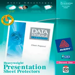 Avery Heavyweight Sheet Protectors, 8-1/2 x 11 Inches, Diamond Clear, Pack of 200