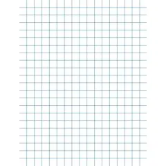 School Smart Graph Paper Pad, 8-1/2 x 11 Inches, 1/2 Inch Ruling, 50 Sheets, Pack of 12 Pads