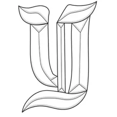 4-1/2" x 6" Exquisite Clear Glass Letter Y Bevel Cluster BLY