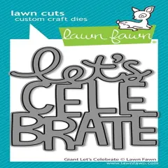 Lawn Cuts Custom Craft Die-Giant Let's Celebrate