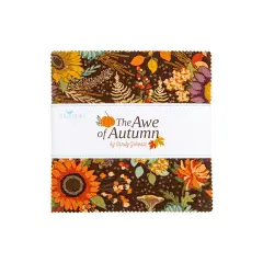 The Awe of Autumn 5" Square Pack (Charm Pack / 5" Stacker) by Sandy Gervais for Riley Blake (5-16190-42)