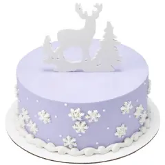 Deer and Pine Trees Gum Paste Layon