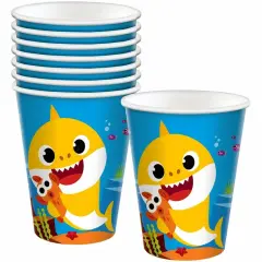 Baby Shark 9oz Paper Cups, 8ct