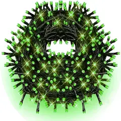 FULLBELL Christmas Decorations Halloween String Lights Outdoor, Green LED Halloween Lights, Green Light for Tree Halloween Decorations.