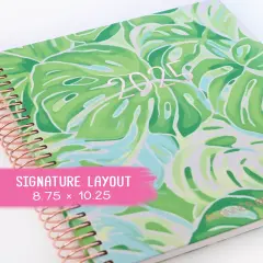 2025 Planner - Signature Layout, Spiral Bound - "Tropical Greens" (#211)
