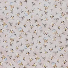 Mook Fabrics Safari Buddies Cotton Fabric [45in. Wide] - By The Yard Giraffe Tan