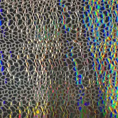 1 Yard Nylon Spandex Fabric with Cobra Hologram Glued Sequin 58/60 Inch Width Blue Silver