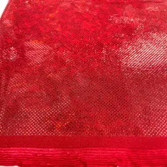 1 Yard Foggy Shattered Glass Foil Spandex Fabric 4 Way Stretch Reflective Nylon Blend 58-60 inches width Red