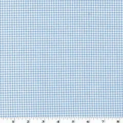 Baby Blue/White Printed Gingham Home Decorating Fabric By the Yard