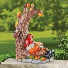 Collections Etc Hand-Painted Motion-Activated Snoring Gnome Garden Statue