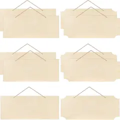 10 Pcs Unfinished Hanging Wood Sign 9. 8 x 3. 9 Inch