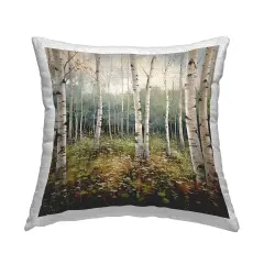 Birch Forest Grove Design by RB Outdoor Printed Pillow 