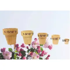 Kitcheniva 10 Pcs Miniature Birch Wood Flower Pots Small Flower Garden Pots