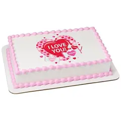 Sweet Candy Valentines PhotoCake&reg; Edible Cake Topper Icing Image for 1/4 Sheet cake or larger
