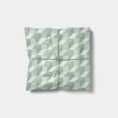 Soft Green 3D Block Gift Wrap