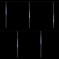 Northlight LED Dripping Icicle Christmas Tube Lights- White - 20.5' Clear Wire - 10ct