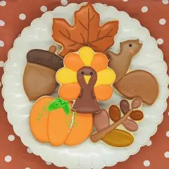 Thanksgiving Cookie Cutter Set &ndash; 6 Fall Shapes Cookie Cutters with Decorating Instructions