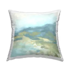 Mountain Pond Abstract Design by June Erica Vess Throw Pillow 