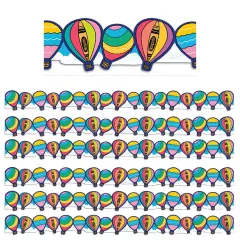 Crayola&reg; Colors of Kindness Hot Air Balloons Extra Wide Die-Cut Deco Trim&reg;, 37 Feet Per Pack, 6 Packs
