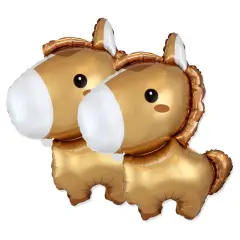34" Baby Horse Gold Foil Balloon Animal Party Decoration