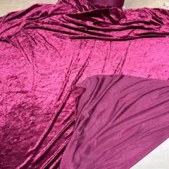 1 Yard Stretch Panne Velvet Velour Fabric for Loungewear & Dance 58/60" Width Burgundy
