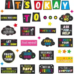 Mental Health Posters Bulletin Board Set - Colorful