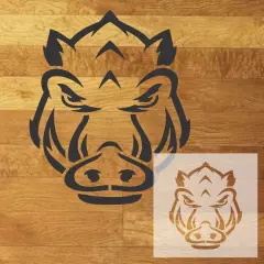 Hogs Mascot Athletic Stencil | High School Senior Parking Spot Stencil | Reusable Stencil | Stencil Ease |