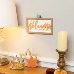 Northlight Pumpkins and Sunflowers Welcome Fall Harvest Wall Sign - 11" Beige