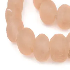 Jumbo Recycled Glass Beads, 21&ndash;25mm &ndash; African Sea Glass for Wall Hangings, Coffee Table Decor, Shelf Styling, and Home Accents &ndash; (Pink) &ndash; The Bead Chest