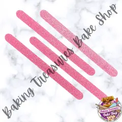 Glitter Acrylic Popsicle Sticks- Pink