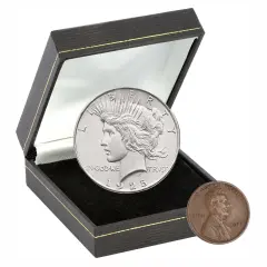 1925 Peace Dollar with 1925 Lincoln Penny