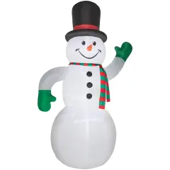 20' Airblown Inflatable Giant Snowman w/ Top Hat Yard Decoration 885671