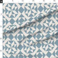 Various Fabrics by the Yard or Fat Quarter Geometric Cottagecore Patchwork Cheater Quilt Minimalist Modern Farmhouse Topper Rustic Cabincore Two Tone Square Star Custom Printed Fabric by Spoonflower