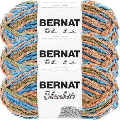 Bernat Blanket Cozy Cabin Yarn - 3 Pack of 150g/5.3oz - Polyester - 6 Super Bulky - 108 Yards - Knitting/Crochet