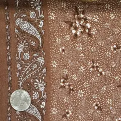 1 Yard Rustic Brown Rayon Crinkle Fabric &ndash; Comfort 50/52" Wide Woven Crepon Dresses