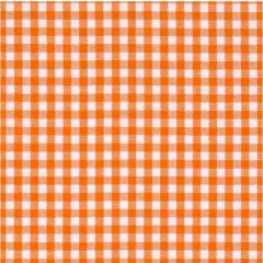 Easycare Gingham Large Orange Polyester Cotton Fabric by the Yard