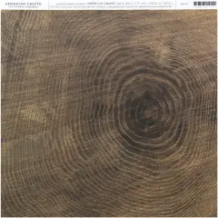 American Crafts Everyday Single-Sided Cardstock 12"X12"-Wood Knot