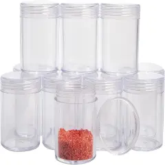 The Beadsmith Personality Case - Clear Storage Organizer Box, 6.25 x 4.75 x 2.1 inches - Includes 12 Small Containers with lids - 1.5 x 2 inches, Bead Holder