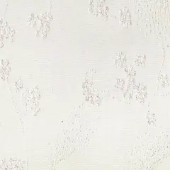 1 Yard Dazzling Crystal Organza with Floral Glitter White Ground Apparel Fabric 58/60" Width