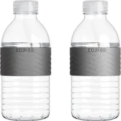 2 Hydra Water Bottle with Spill-Resistant Lid - Gray