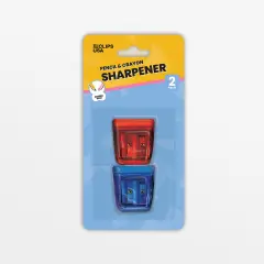 Pencil Sharpeners Double Hole 2 Pack w/ Receptacle &ndash; 48 Sets